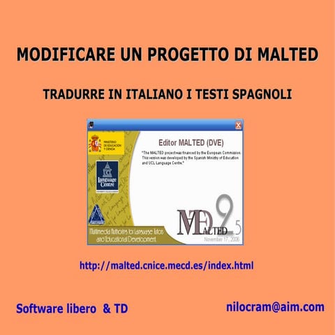 Modificare un progetto Malted