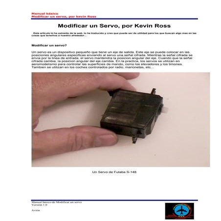 Modificar Un Servo Por Kevin Ross