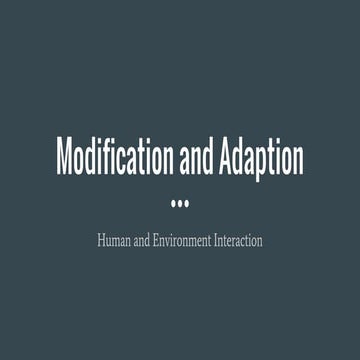 Modification and adaption | PDF