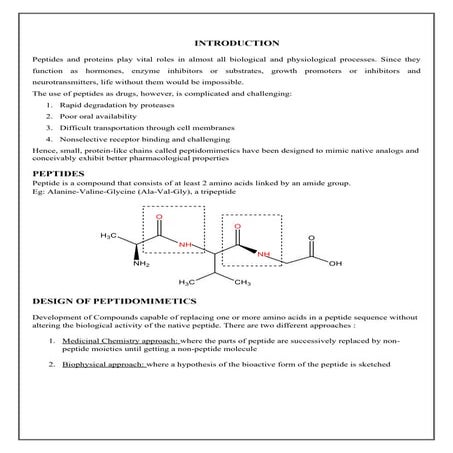 Design of Peptidomimetics by Modification of amino acids PDF notes.pdf