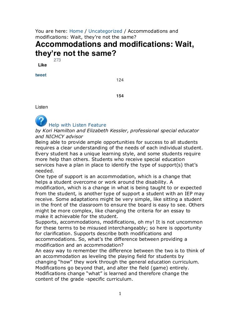 Examples Of Accommodations Modifications Smart Kids >> Modifications And Accommodations Examples Of Accommodations Modifications Smart Kids >> Modifications And Accommodations