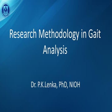 Research Methodology in Gait Analysis