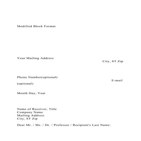 Modified Block Format