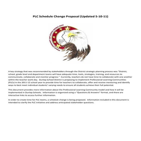 School Schedule Change Q&A