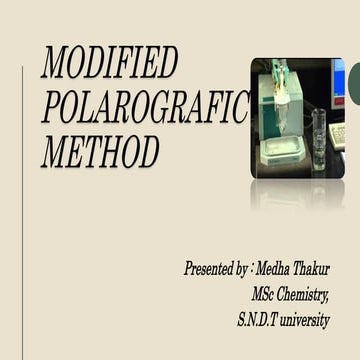 Modified polarografic method