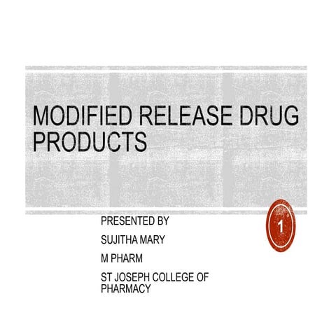 Modified release drug products