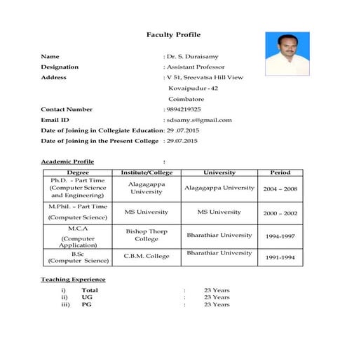 Modified sd profile june 30 | PDF