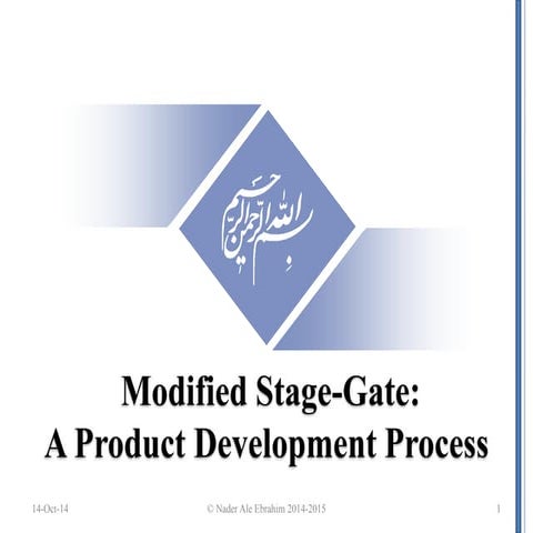 Modified stage gate  by nader ale ebrahim