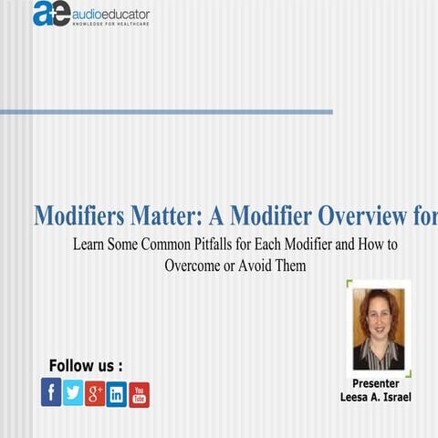 Modifiers Matter: A Modifier Overview for All Physician Practices