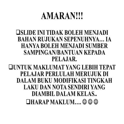 Modifikasi tingkah laku