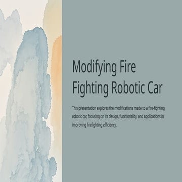 fire fighter robot ppt Ai related project | PDF
