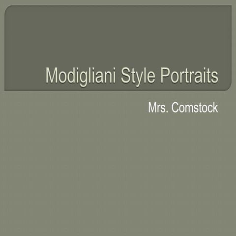 Modigliani style portraits