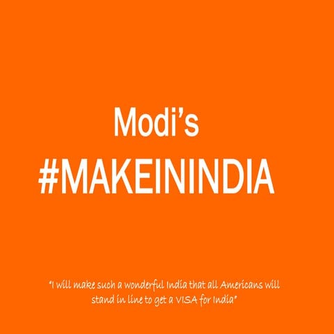 Modi's Make In India