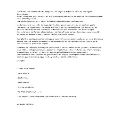 Modismo | DOCX