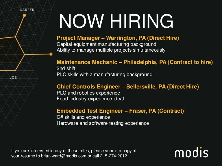 modis job openings slideshare