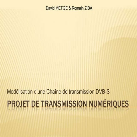 Modélisation chaîne DVB-S