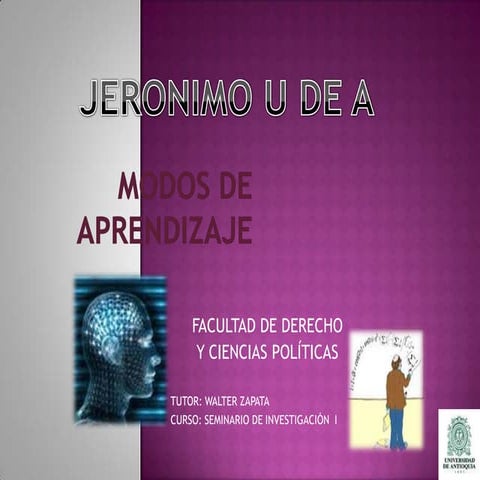 Modos de aprendizaje