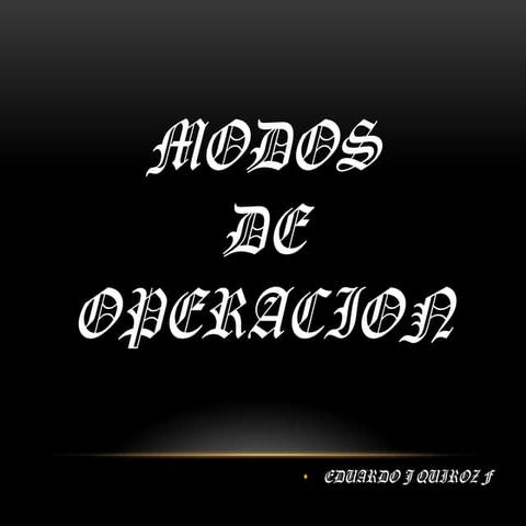 Modos de operacion