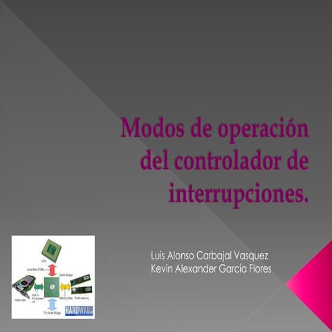 Modos de operacion de interrupciones arduino