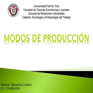 Modos de produccion
