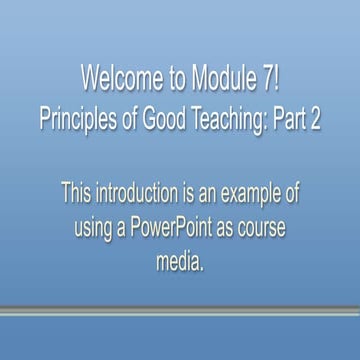 Introduction to Module 7 | PPTX | Online Education | Education