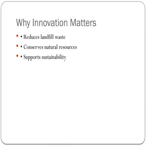 Innovations in waste management in municipalities waste handling ...