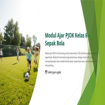 MODUL AJAR PJOK FASE C KELAS 5 KURIKULUM MERDEKA | DOCX