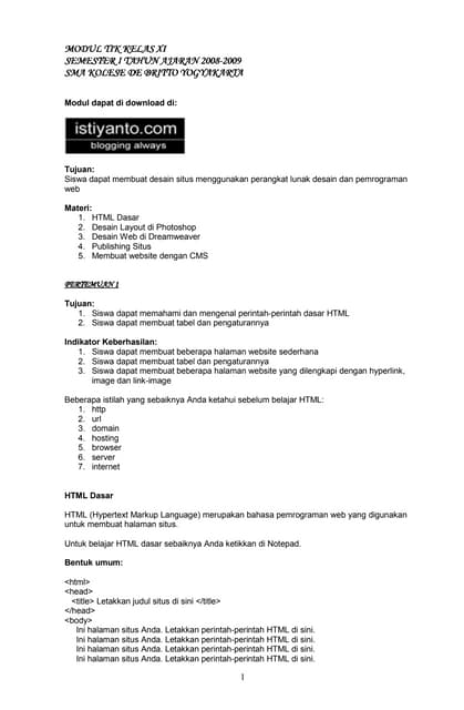 Modul html | PDF