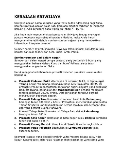 Modul Kerajaan Sriwijaya