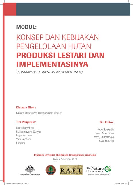 Modul Pengelolaan Hutan Produksi Lestari Phpl