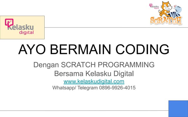 Modul pelatihan coding scratch level 1 | PDF