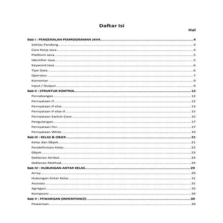 Modul PBO Bab-00 - Daftar Isi