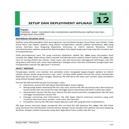 Modul PBO Bab-12 - Setup & Deployment