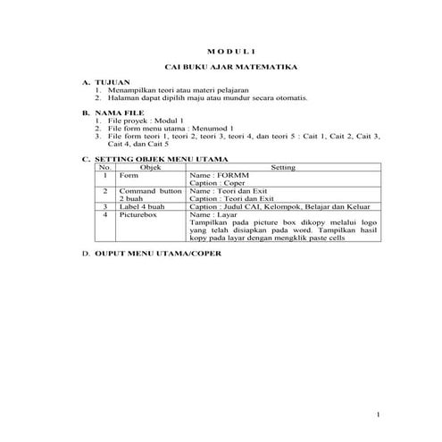 Rumus VB M o d u l 1 