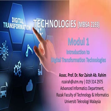 Modul 1 - Introduction to Digital Transformation Technologies and Integration...