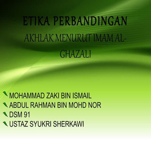 Akhlak Menurut Iman Al-Ghazali