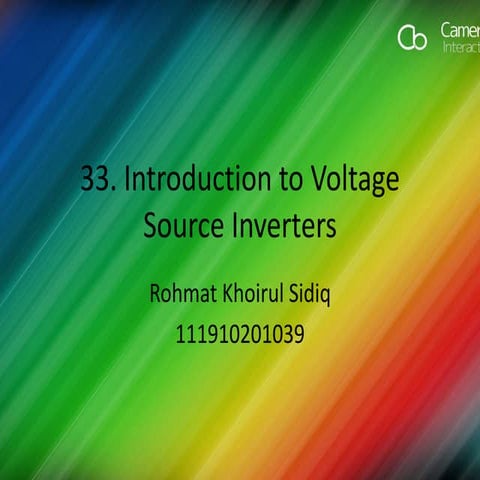 Introduction To Voltage Source Inverter