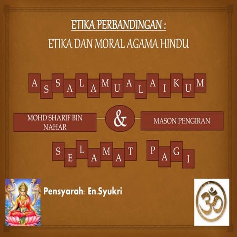 Etika dan Moral Agama Hindu