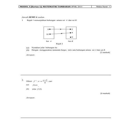 Soalan addmath f4 | DOCX