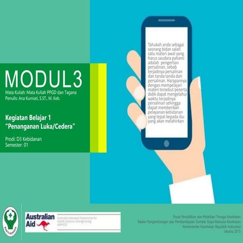 Modul 3 kb 1 penanganan luka cedera | PPTX