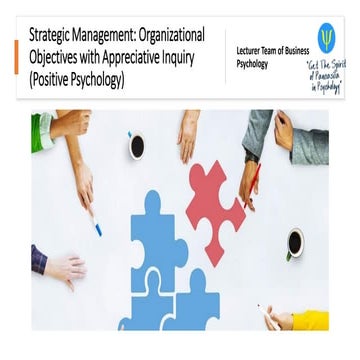 Module 3 Strategic Management Organization objective with Appreciative Inquiry