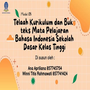 Modul 5- Pendidikan Bahasa Indonesia di SD.pptx