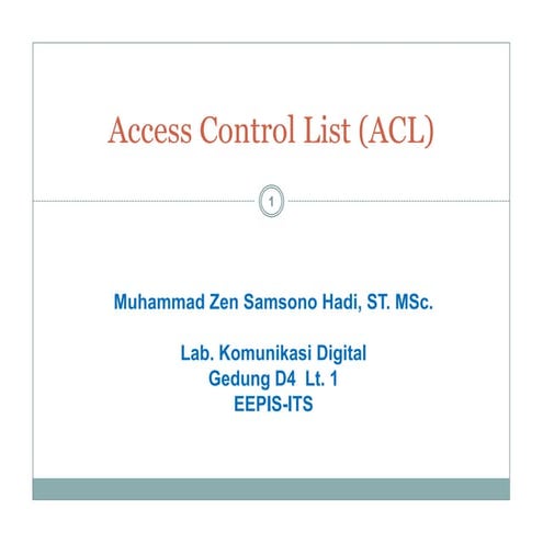 Modul 5 access control list | PPT