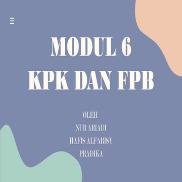 Modul 6 Kpk Dan Fpb Hhhhhhhhhhhhhhh Pptx