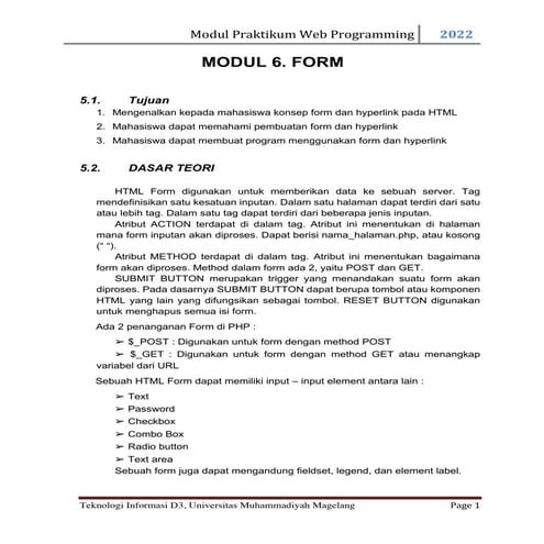 Web Programming Form | PDF