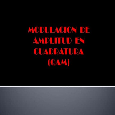 Modulacion  de amplitud  en cuadratura