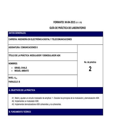 Modulador y demodulador ask