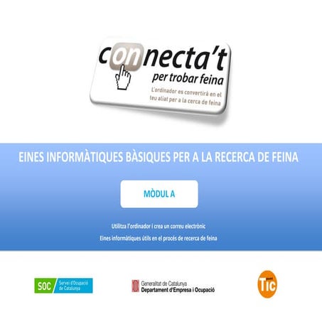Modul a eines informàtiques bàsiques per a la recerca de feina