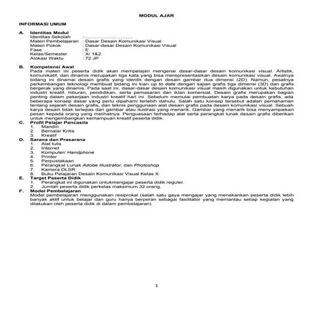 Modul Ajar - Desain Komunikasi Visual Kelas X - SMK.docx