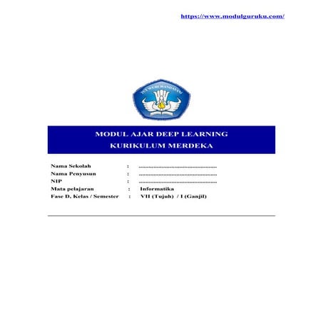Modul Ajar Kelas 10 Informatika Fase E Kurikulum Merdeka | PDF